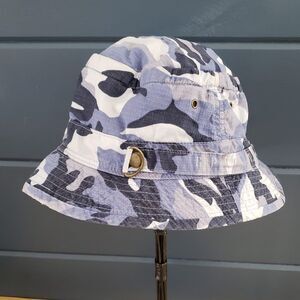 Y2K Blue‎ Camo Bucket Hat